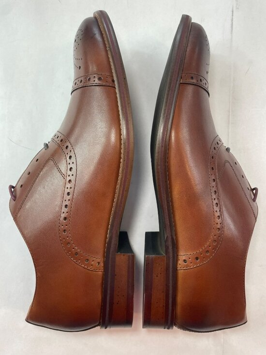 Johnston & Murphy Conard 2.0 Tan Full Grain Leather Dress Shoes Men\'s Sz 12W NWB main image 5